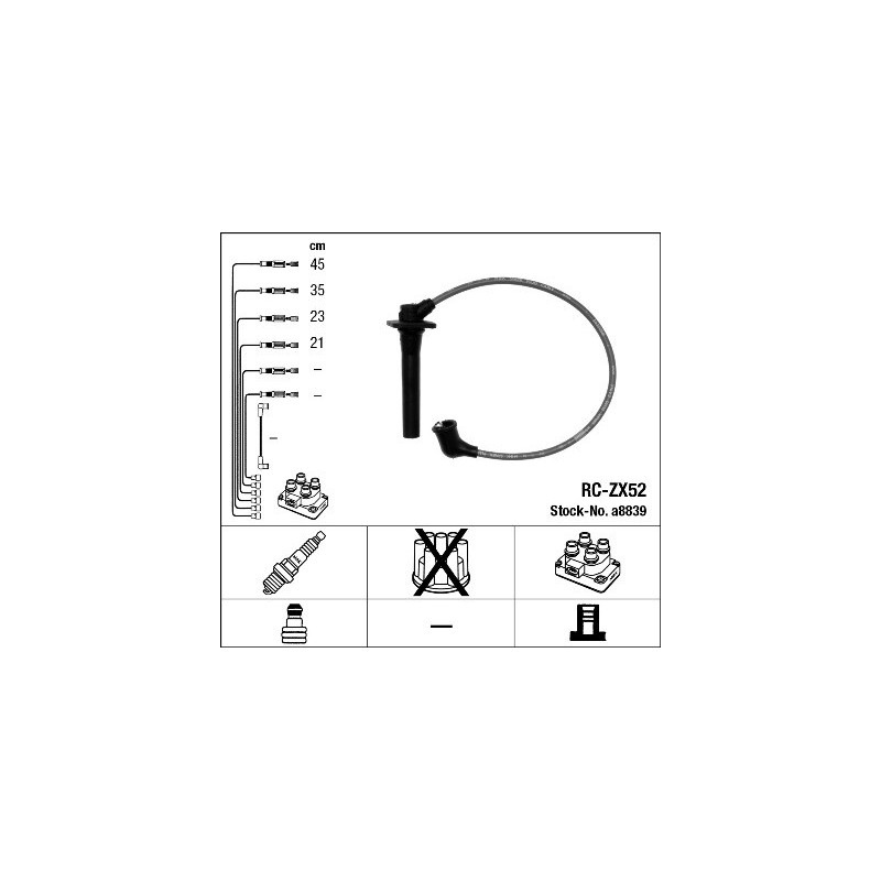 Fils de bougies / Faisceau d'allumage NGK
