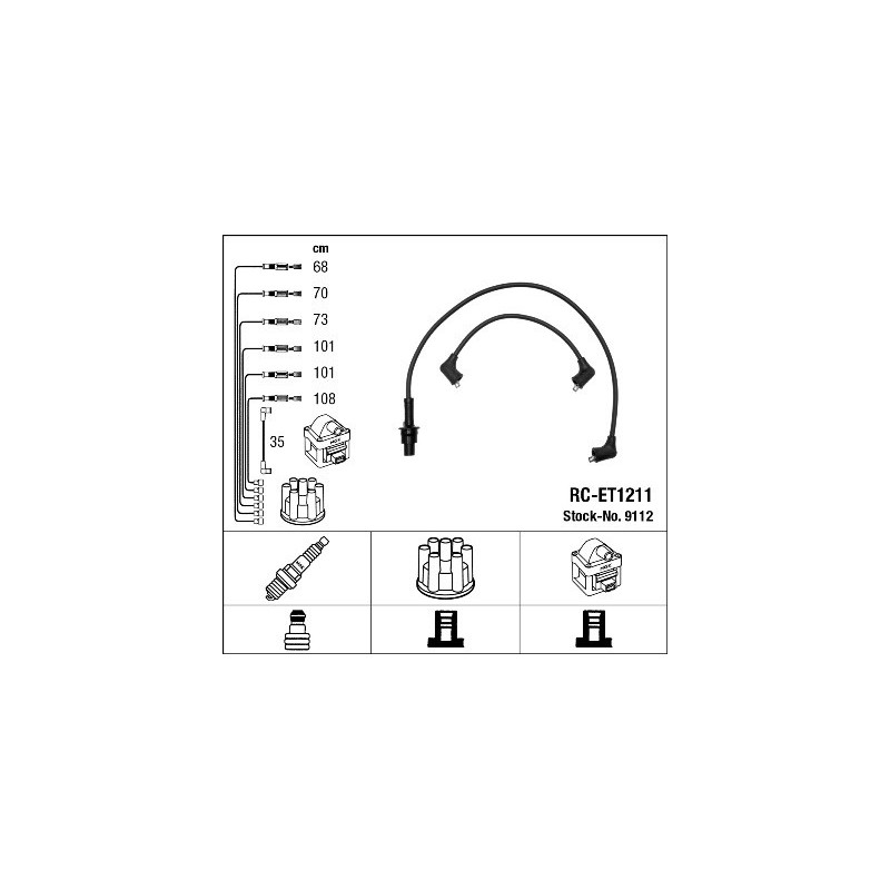 Fils de bougies / Faisceau d'allumage NGK