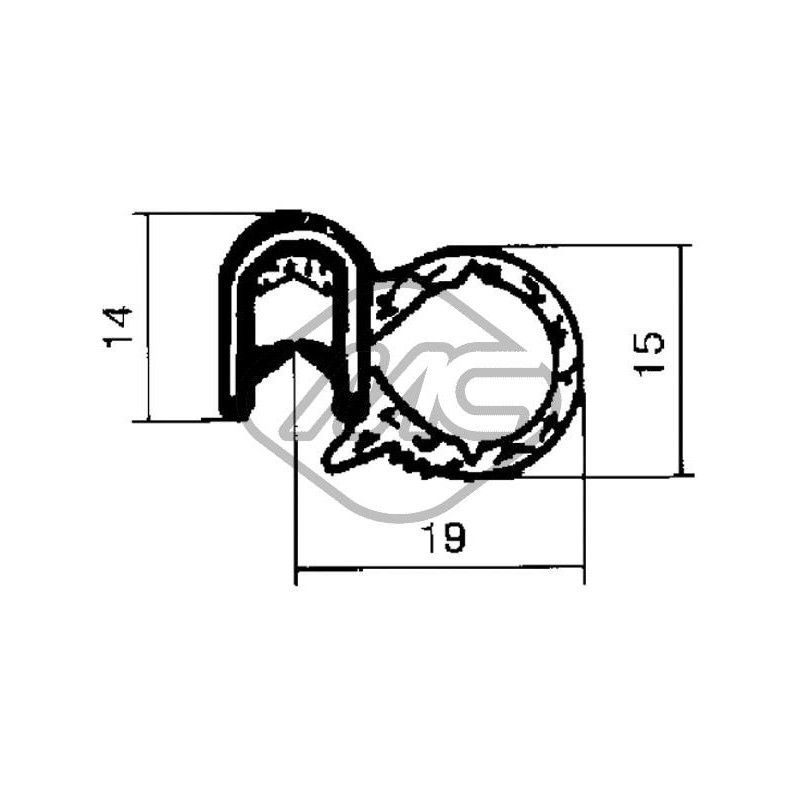 Joint d'étanchéité de porte Metalcaucho
