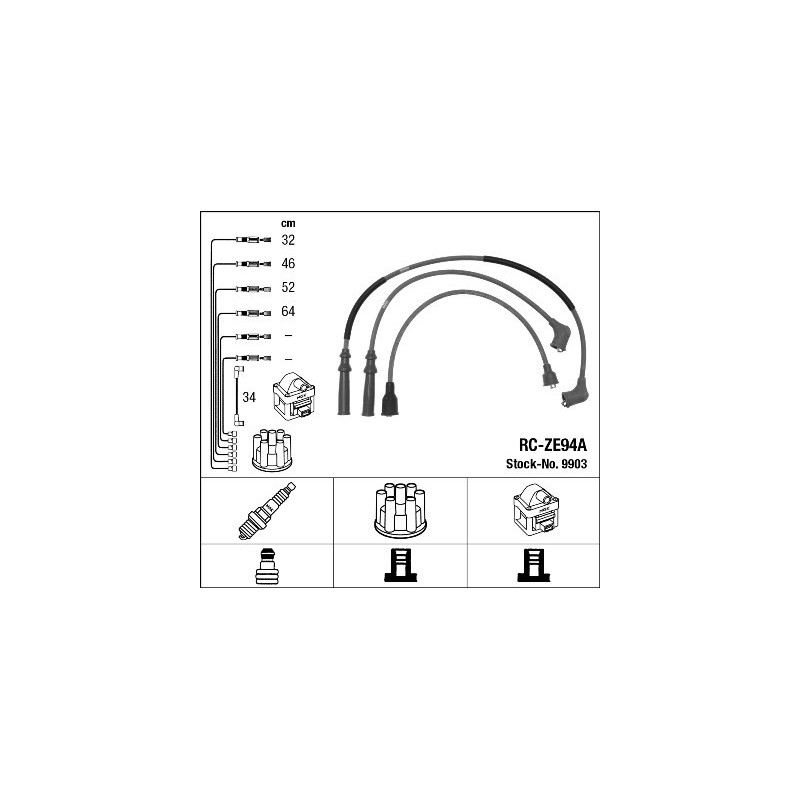 Fils de bougies / Faisceau d'allumage NGK