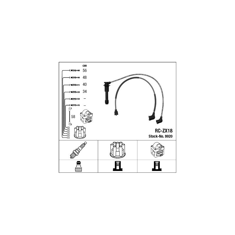Fils de bougies / Faisceau d'allumage NGK