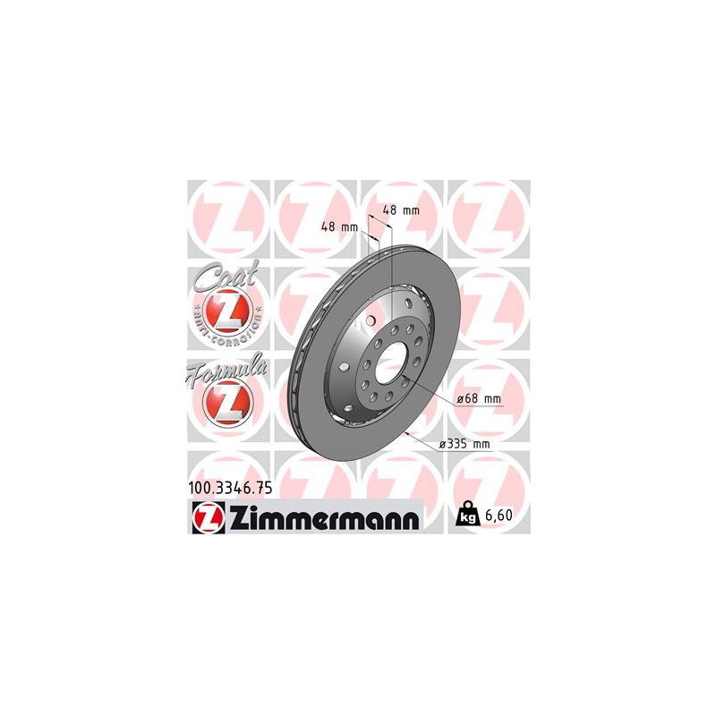 Jeu de 2 disques de frein ZIMMERMANN