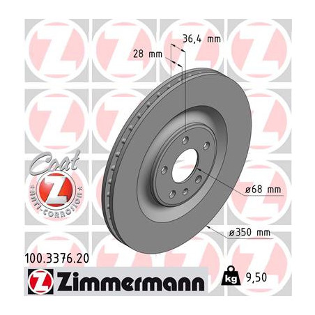 Jeu de 2 disques de frein...