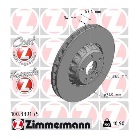 Jeu de 2 disques de frein...