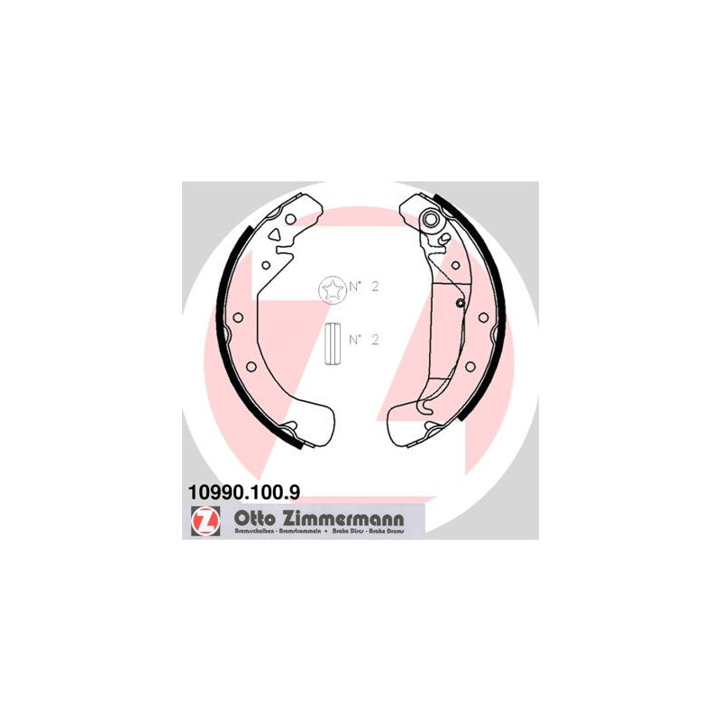 Jeu de mâchoires de frein ZIMMERMANN