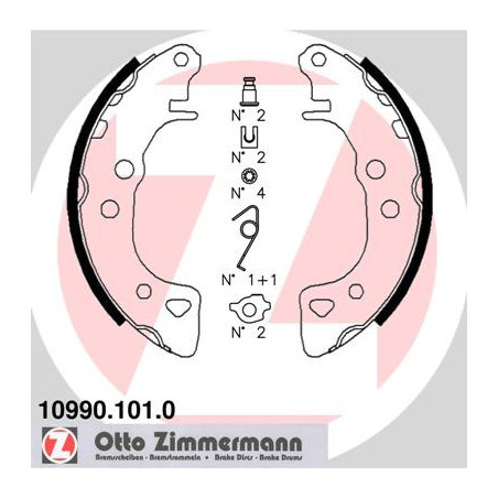 Jeu de mâchoires de frein...
