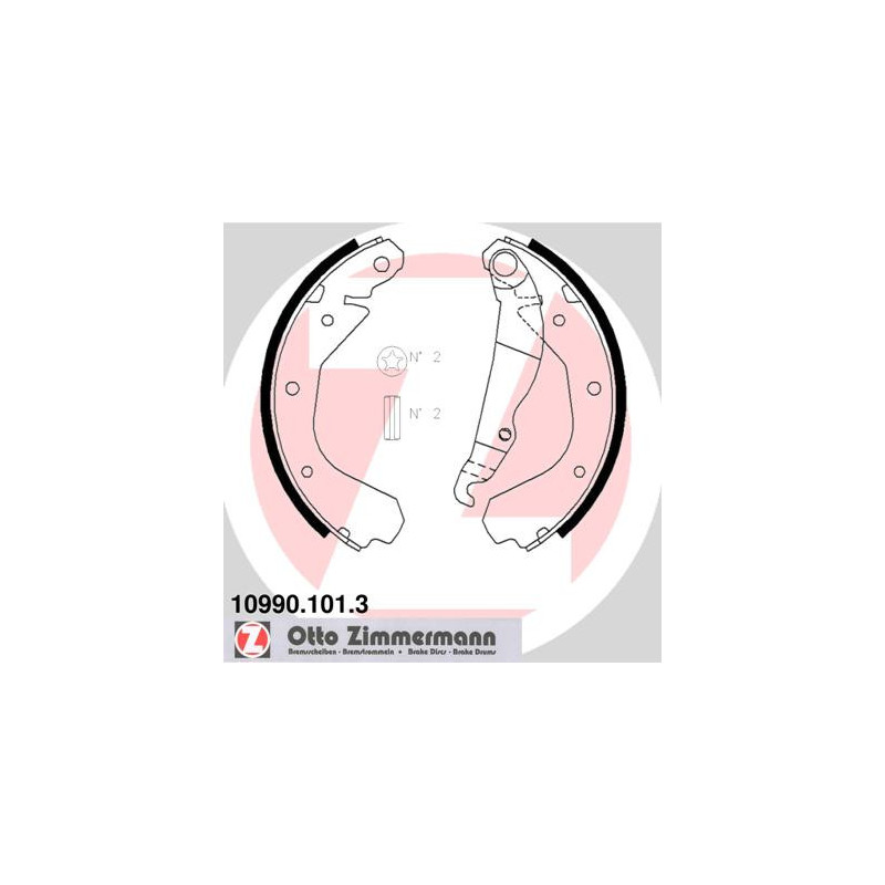 Jeu de mâchoires de frein ZIMMERMANN