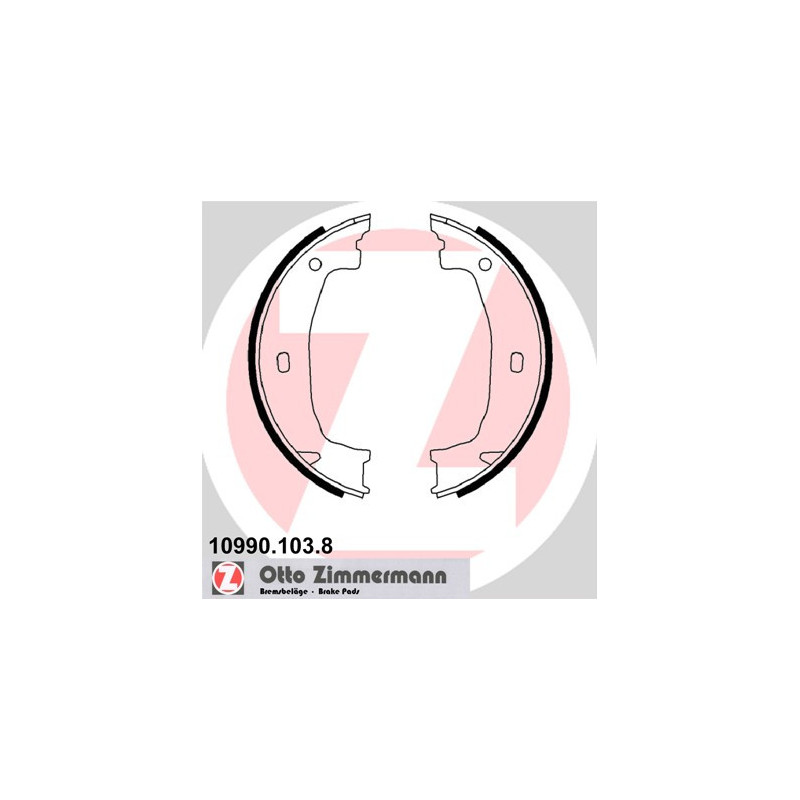 Jeu de mâchoires de frein (frein de stationnement) ZIMMERMANN