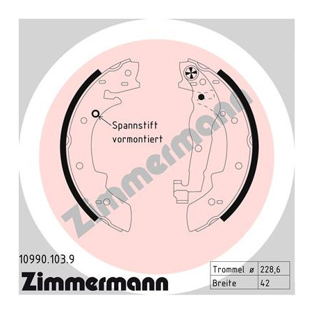 Jeu de mâchoires de frein...