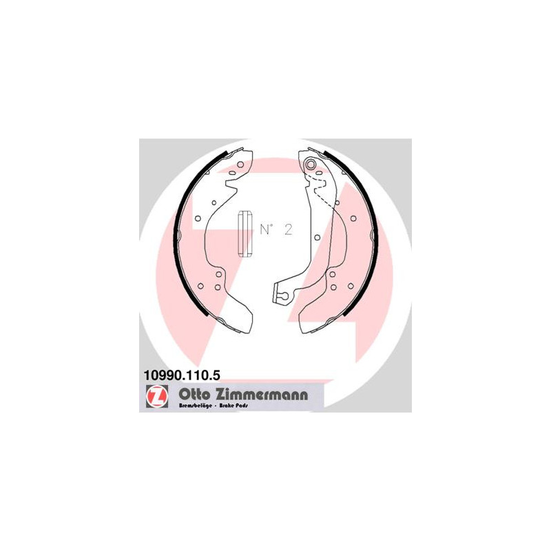 Jeu de mâchoires de frein ZIMMERMANN