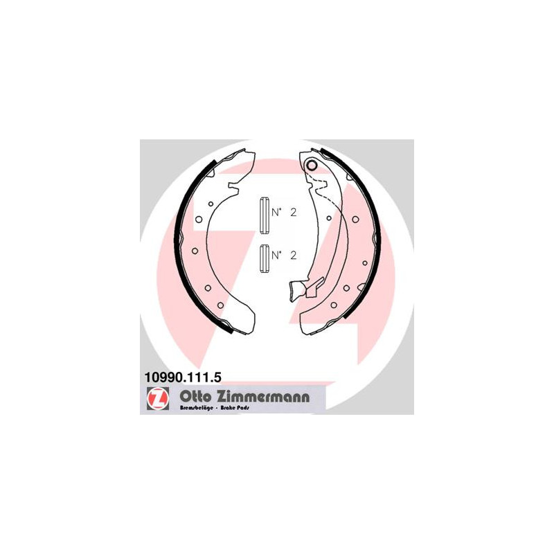 Jeu de mâchoires de frein ZIMMERMANN