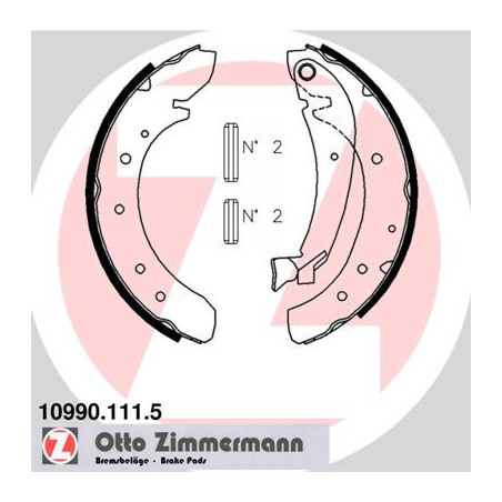 Jeu de mâchoires de frein...