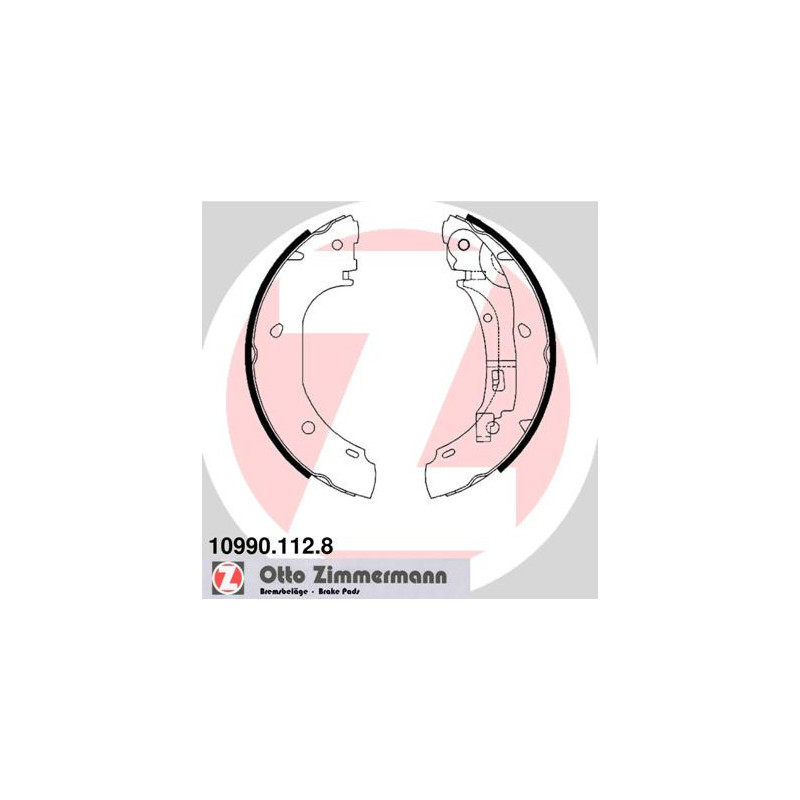 Jeu de mâchoires de frein ZIMMERMANN