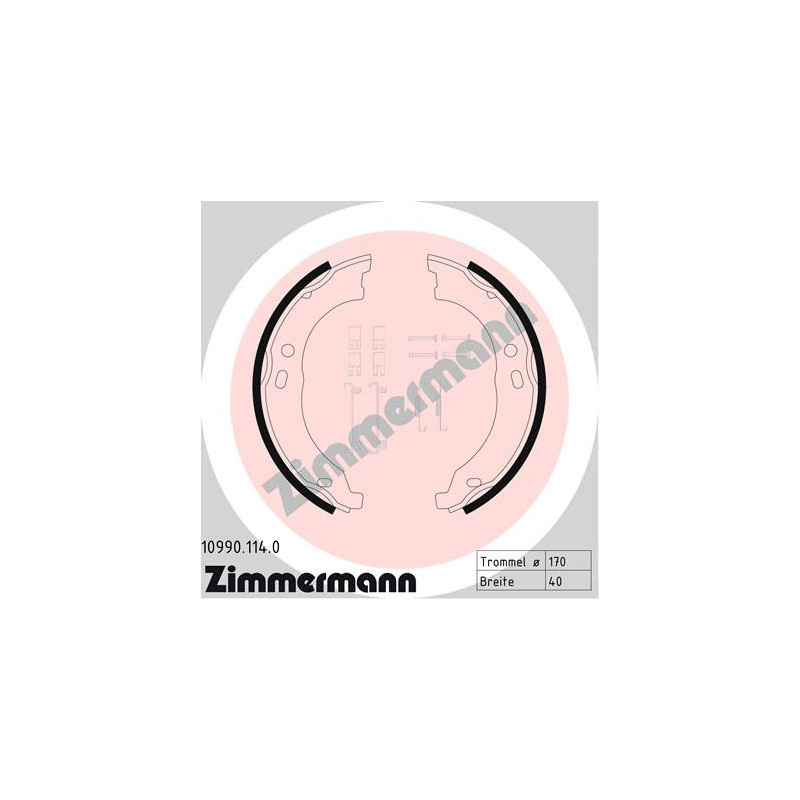 Jeu de mâchoires de frein (frein de stationnement) ZIMMERMANN