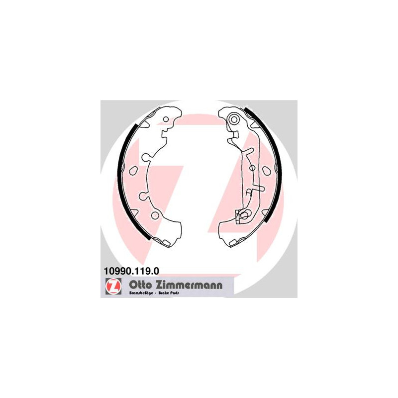 Jeu de mâchoires de frein ZIMMERMANN