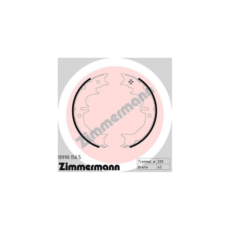 Jeu de mâchoires de frein (frein de stationnement) ZIMMERMANN