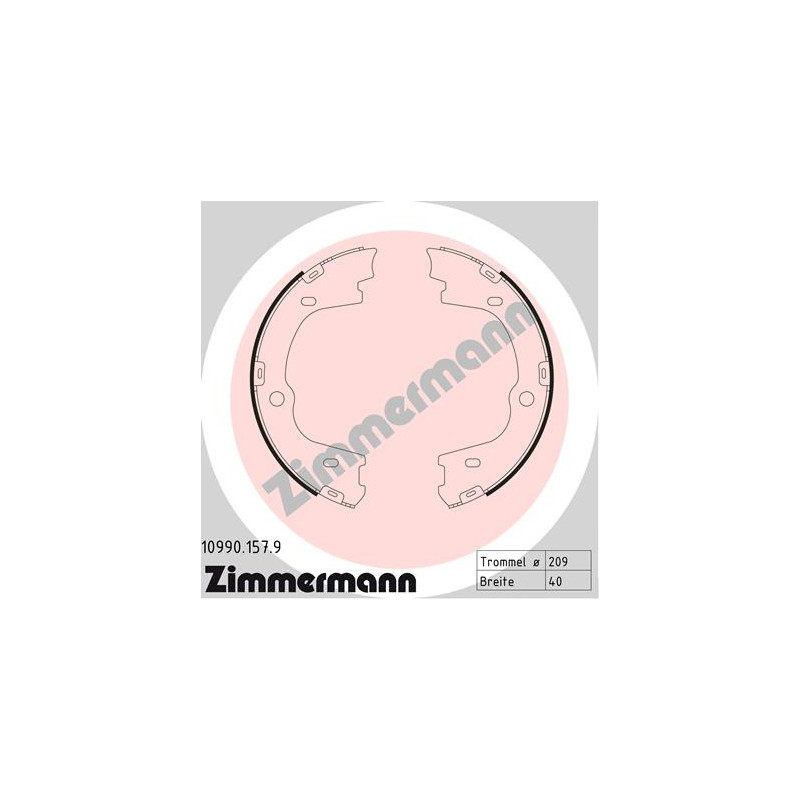Jeu de mâchoires de frein (frein de stationnement) ZIMMERMANN