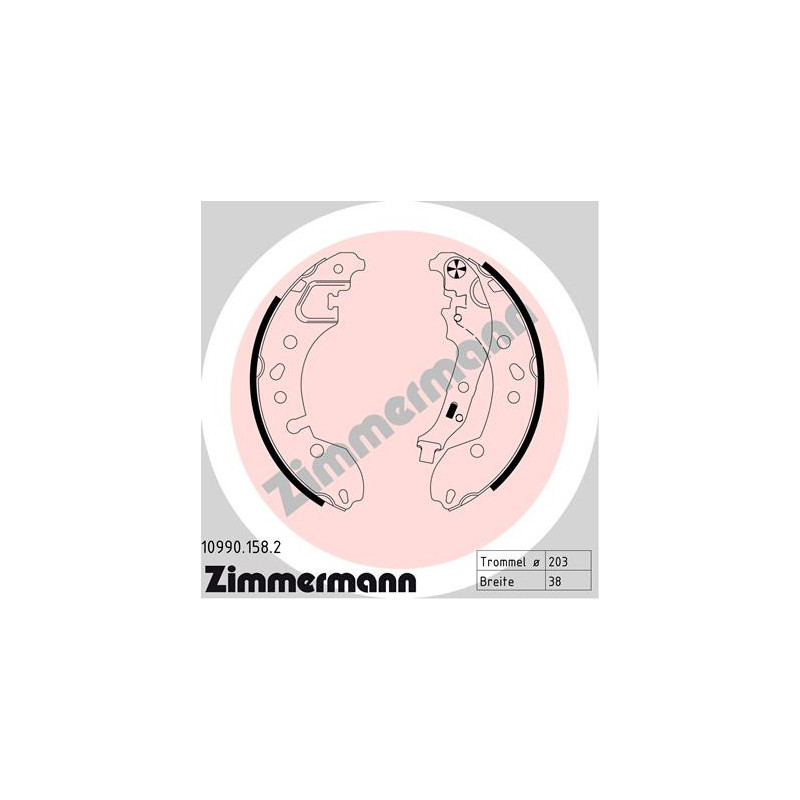 Jeu de mâchoires de frein ZIMMERMANN