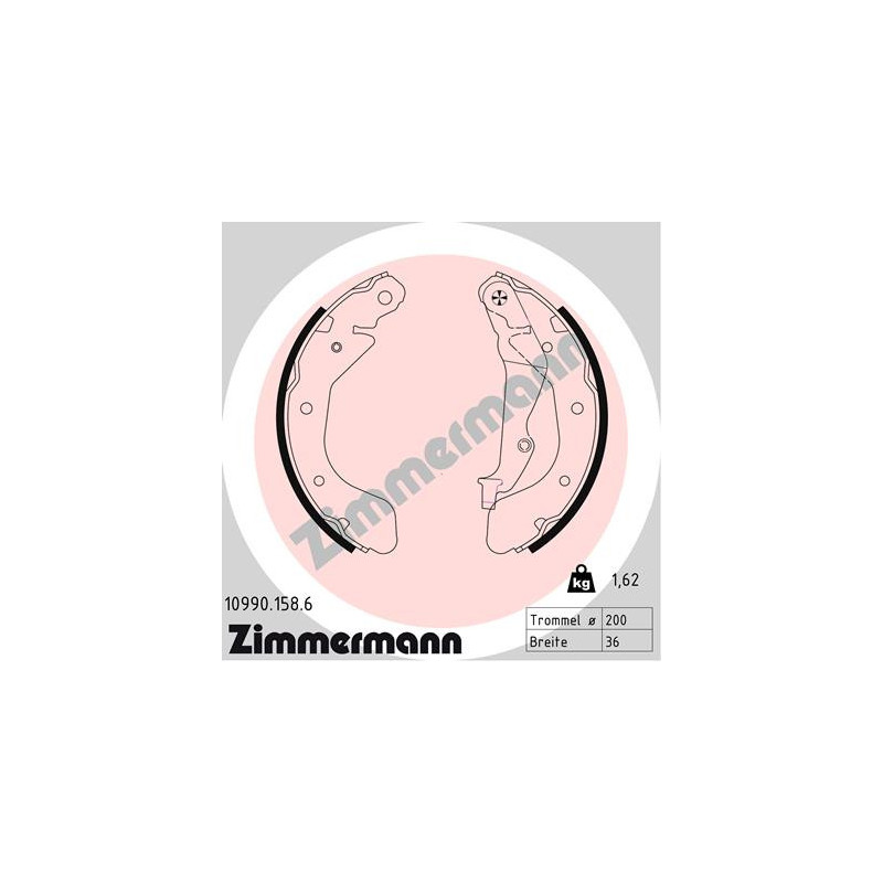 Jeu de mâchoires de frein ZIMMERMANN