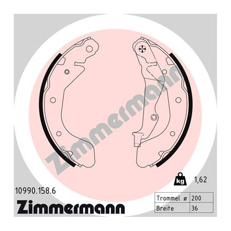 Jeu de mâchoires de frein...