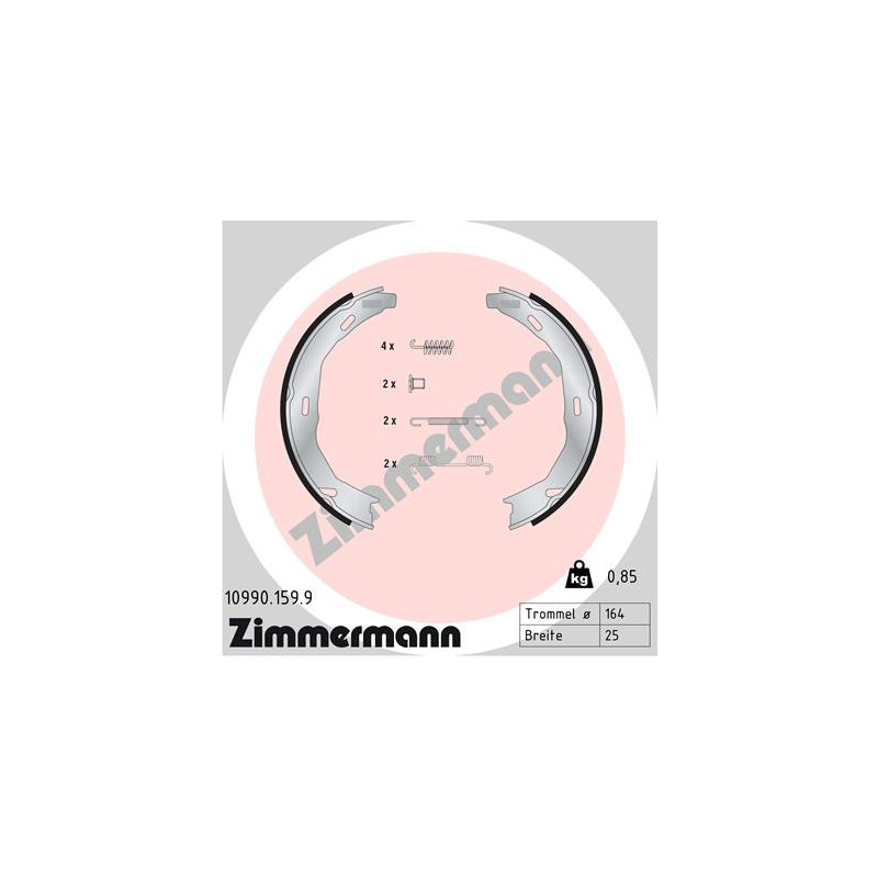 Jeu de mâchoires de frein (frein de stationnement) ZIMMERMANN