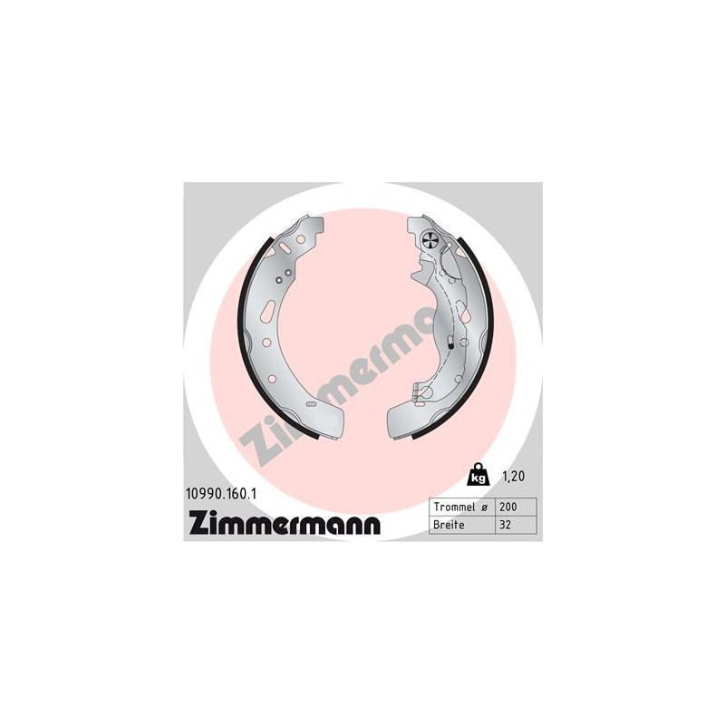 Jeu de mâchoires de frein ZIMMERMANN