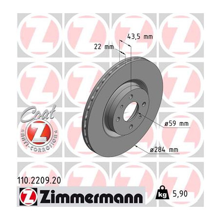 Jeu de 2 disques de frein...