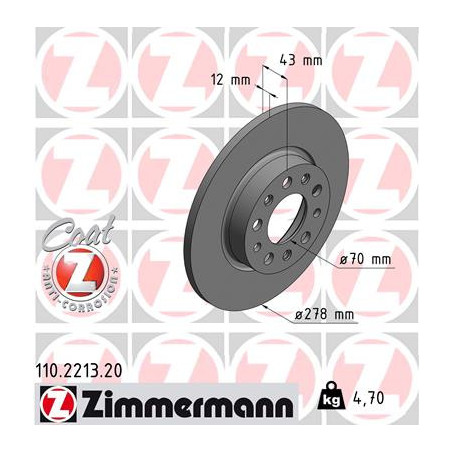 Jeu de 2 disques de frein...