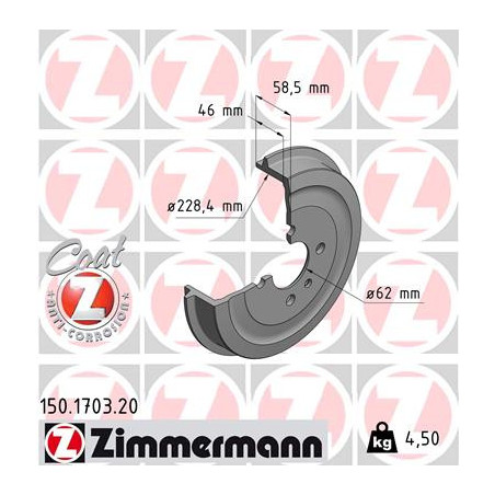 Tambour de frein ZIMMERMANN