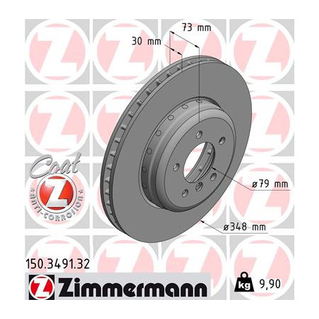 Jeu de 2 disques de frein ZIMMERMANN