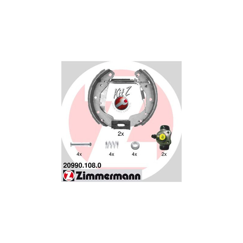 Jeu de mâchoires de frein ZIMMERMANN