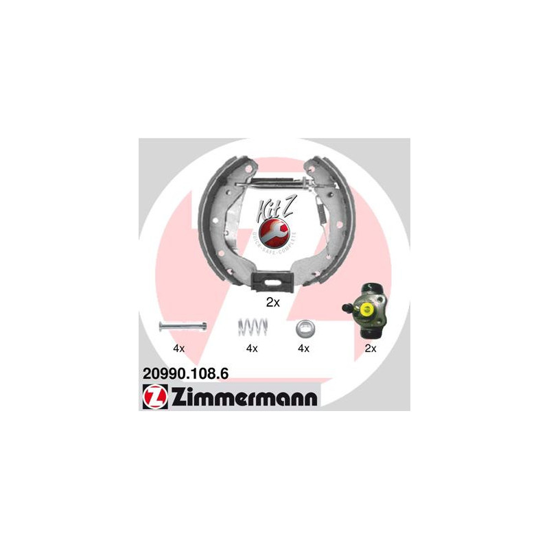 Jeu de mâchoires de frein ZIMMERMANN