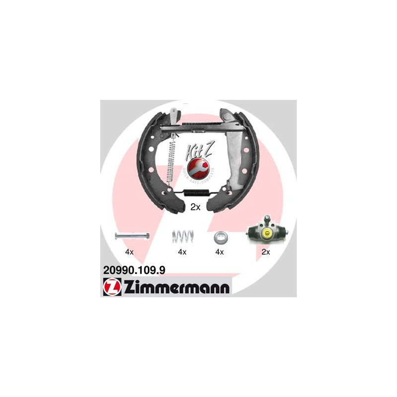 Jeu de mâchoires de frein ZIMMERMANN