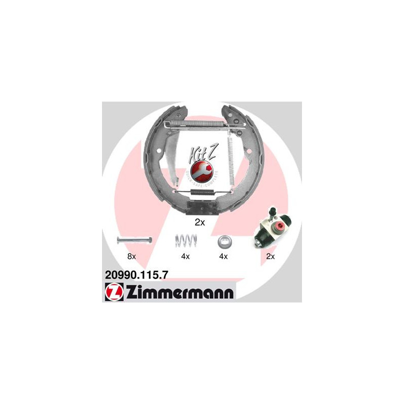 Jeu de mâchoires de frein ZIMMERMANN