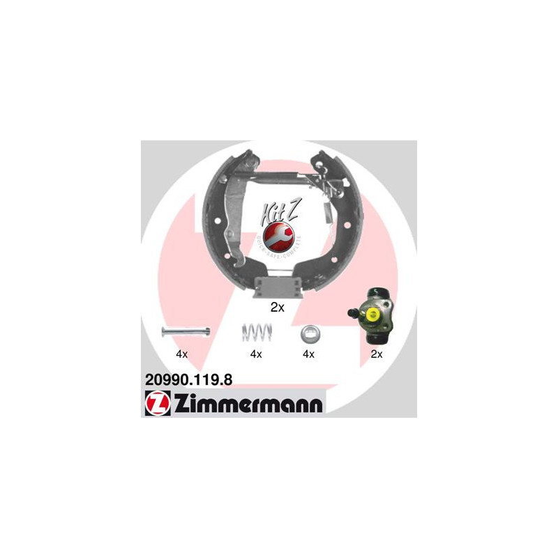 Jeu de mâchoires de frein ZIMMERMANN