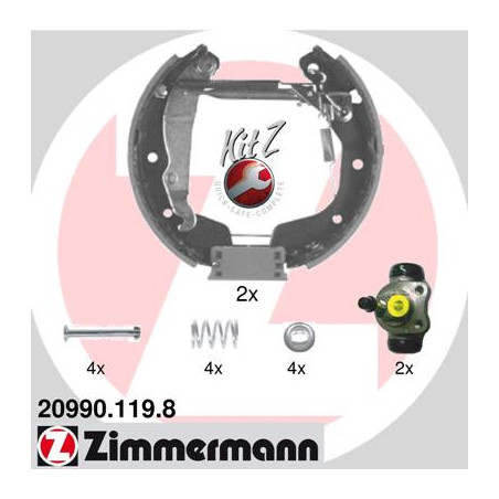 Jeu de mâchoires de frein...