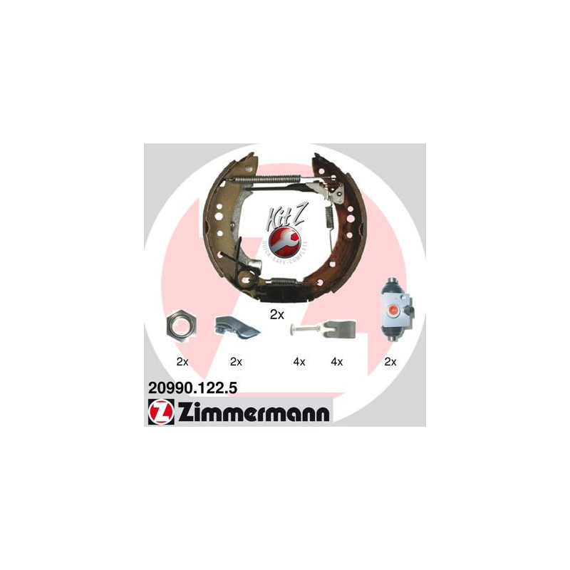 Jeu de mâchoires de frein ZIMMERMANN