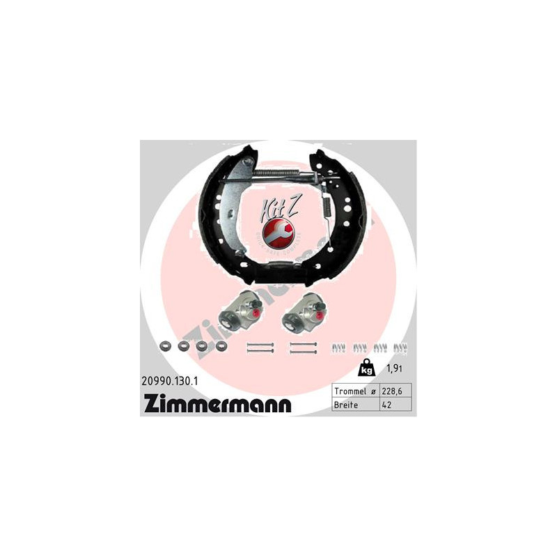 Jeu de mâchoires de frein ZIMMERMANN