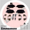 Jeu de quatre plaquettes de frein à disque ZIMMERMANN