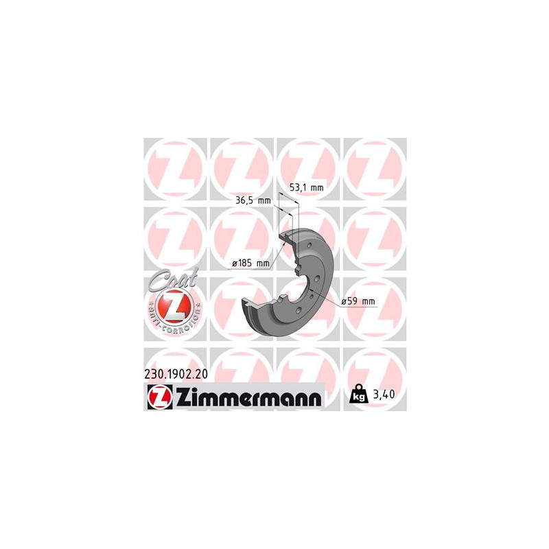 Tambour de frein ZIMMERMANN