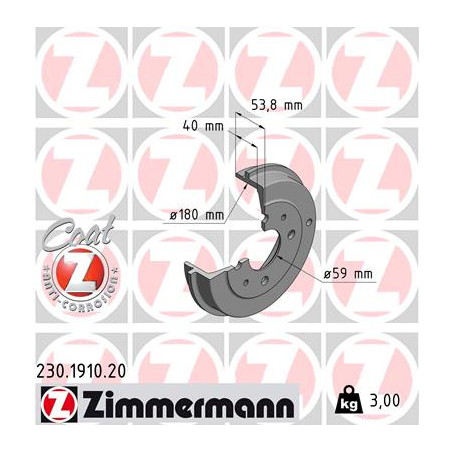 Tambour de frein ZIMMERMANN
