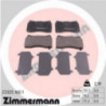 Jeu de quatre plaquettes de frein à disque ZIMMERMANN