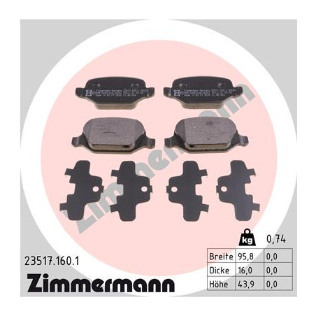 Jeu de quatre plaquettes de...