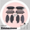 Jeu de quatre plaquettes de frein à disque ZIMMERMANN