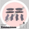Jeu de quatre plaquettes de frein à disque ZIMMERMANN