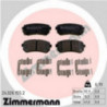 Jeu de quatre plaquettes de frein à disque ZIMMERMANN