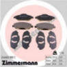 Jeu de quatre plaquettes de frein à disque ZIMMERMANN