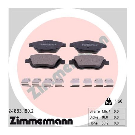 Jeu de quatre plaquettes de...
