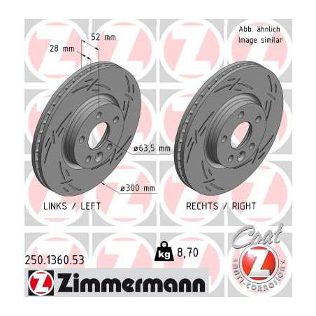 Jeu de 2 disques de frein...