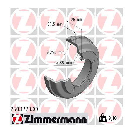 Tambour de frein ZIMMERMANN